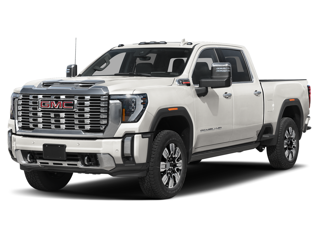 2026 GMC Sierra 2500 HD Crew Cab Standard Box 4-Wheel Drive Denali in Downpour Metallic — front three-quarter view