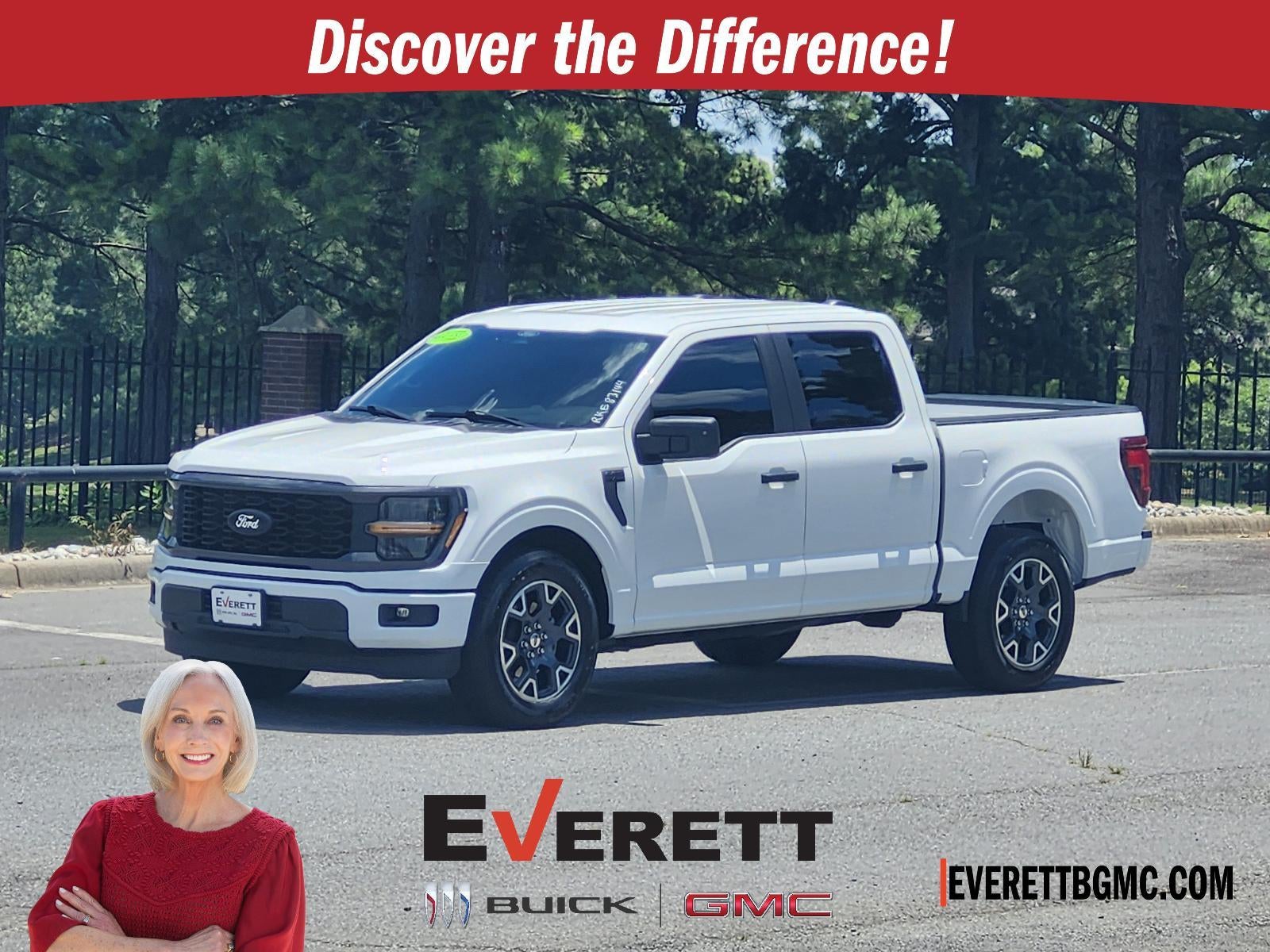 2024 Ford F-150 STX in White — front three-quarter view