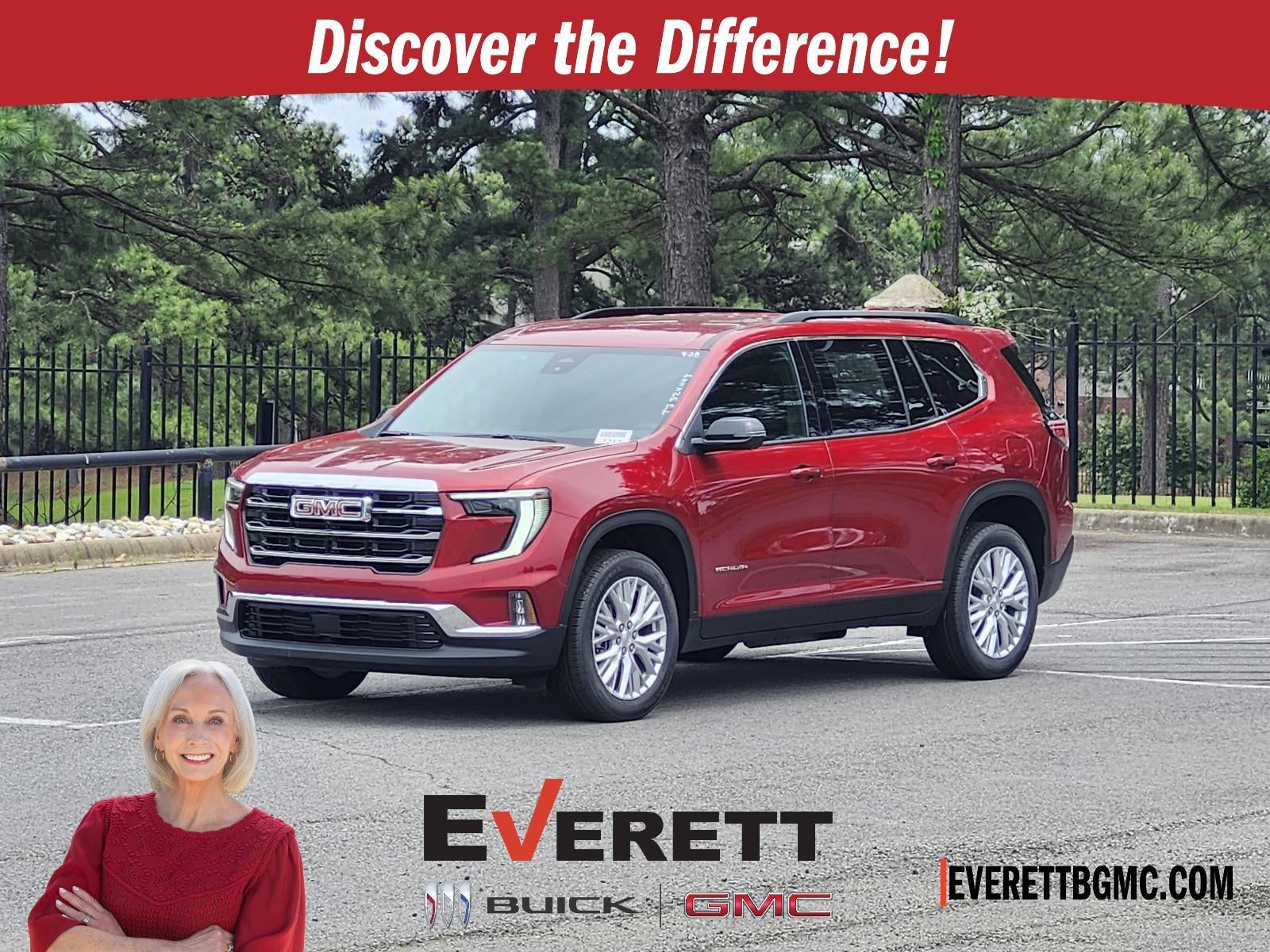 2026 GMC Acadia FWD Elevation in Volcanic Red Tintcoat — front three-quarter view