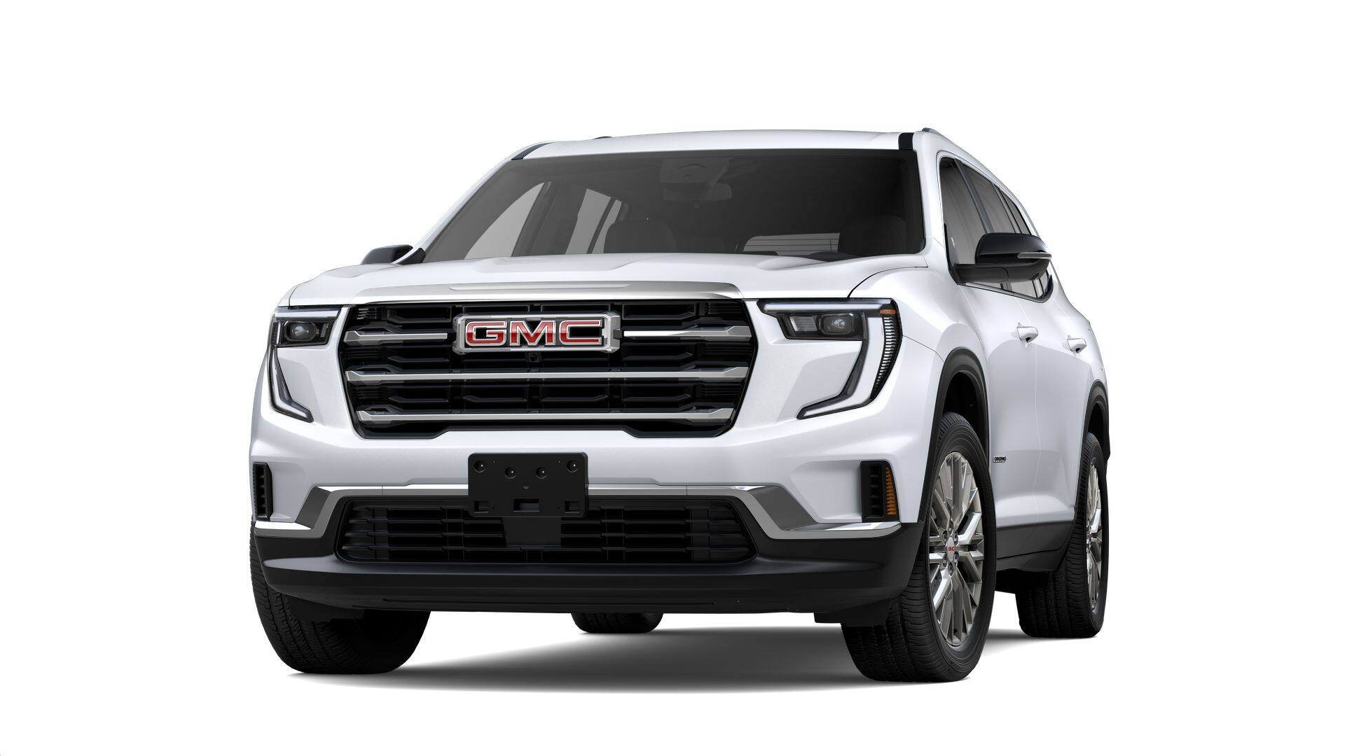 2026 GMC Acadia FWD Elevation in Glacier White Tricoat — front three-quarter view