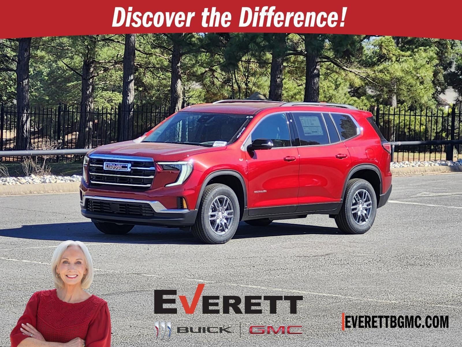 2026 GMC Acadia FWD Elevation in Volcanic Red Tintcoat — front three-quarter view