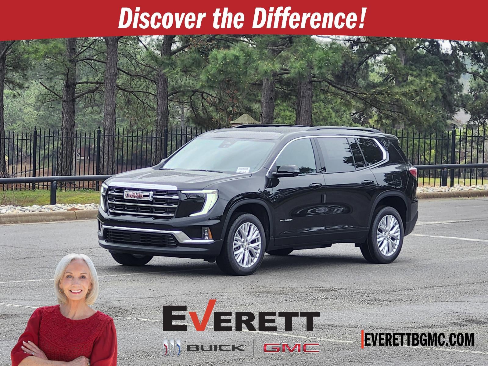 2026 GMC Acadia FWD Elevation in Ebony Twilight Metallic — front three-quarter view