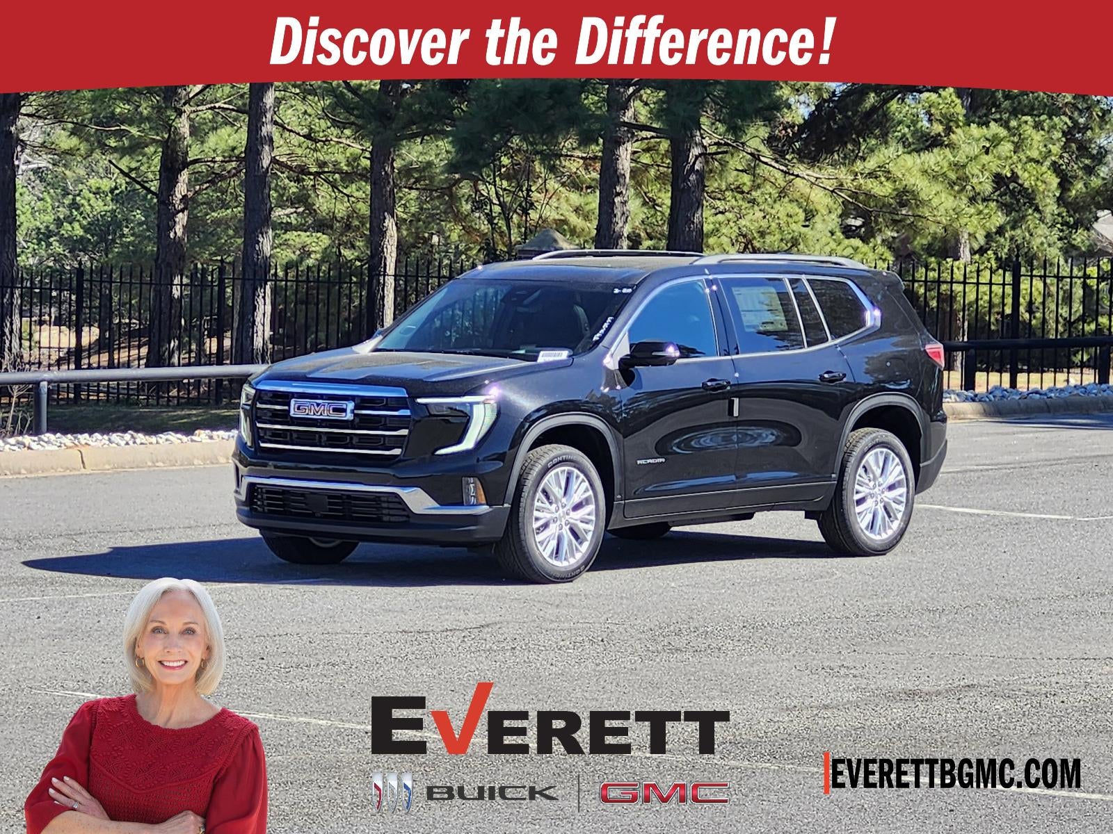 2026 GMC Acadia FWD Elevation in Ebony Twilight Metallic — front three-quarter view