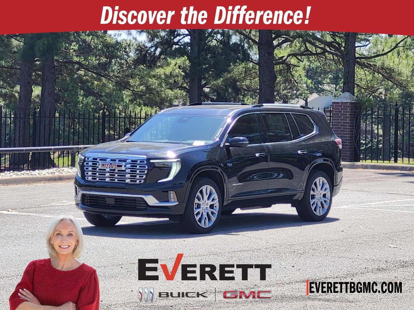 2026 GMC Acadia FWD Denali in Ebony Twilight Metallic — front three-quarter view