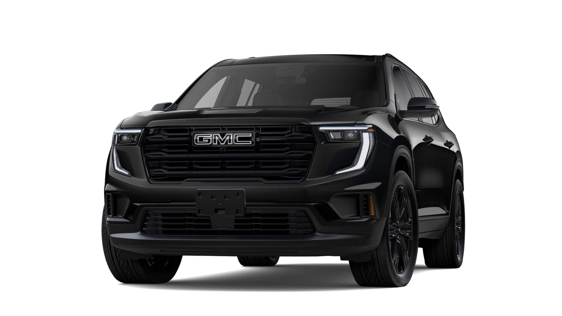 2026 GMC Acadia AWD Elevation in Ebony Twilight Metallic — front three-quarter view