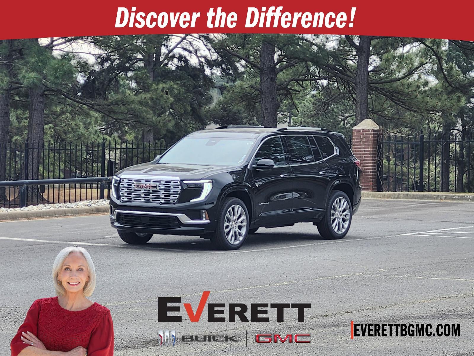 2026 GMC Acadia AWD Denali in Ebony Twilight Metallic — front three-quarter view