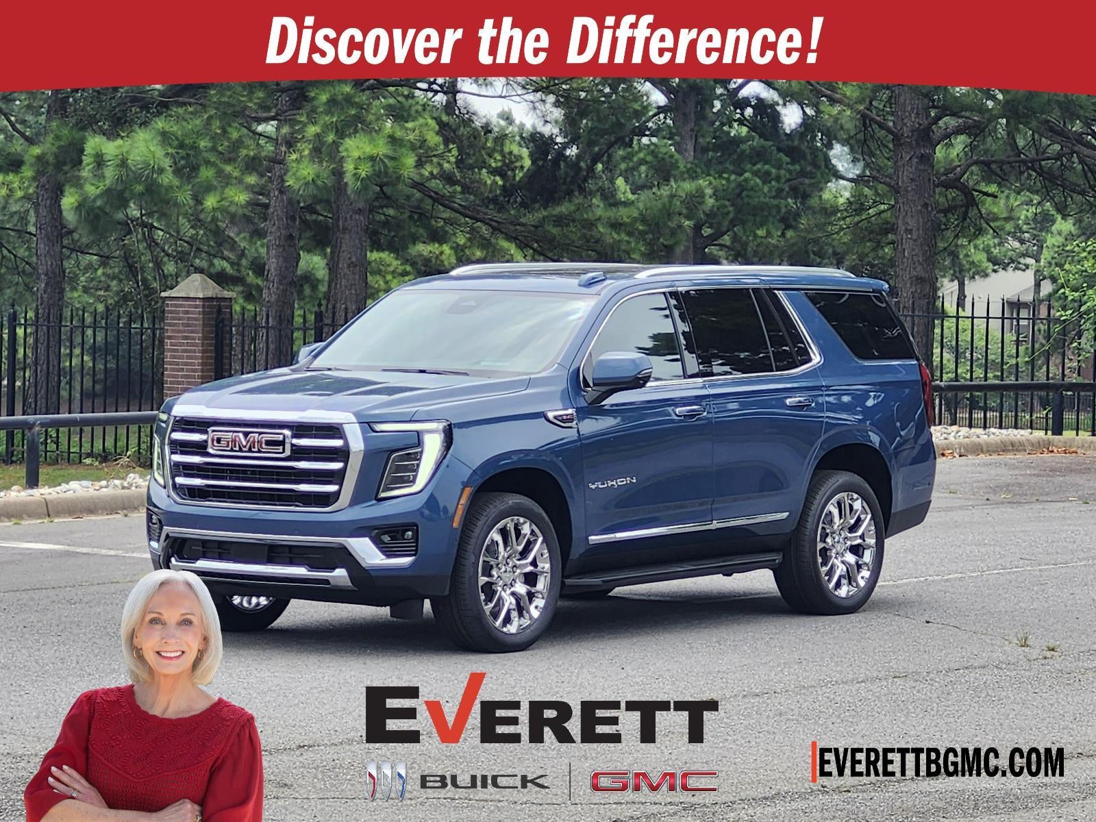 2026 GMC Yukon 4WD 4dr Elevation in Downpour Metallic — front three-quarter view