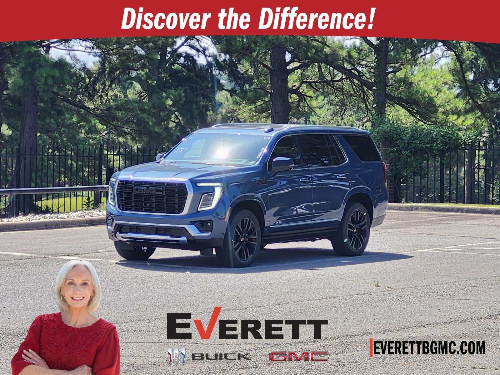 2026 GMC Yukon 4WD 4dr Denali in Downpour Metallic — front three-quarter view