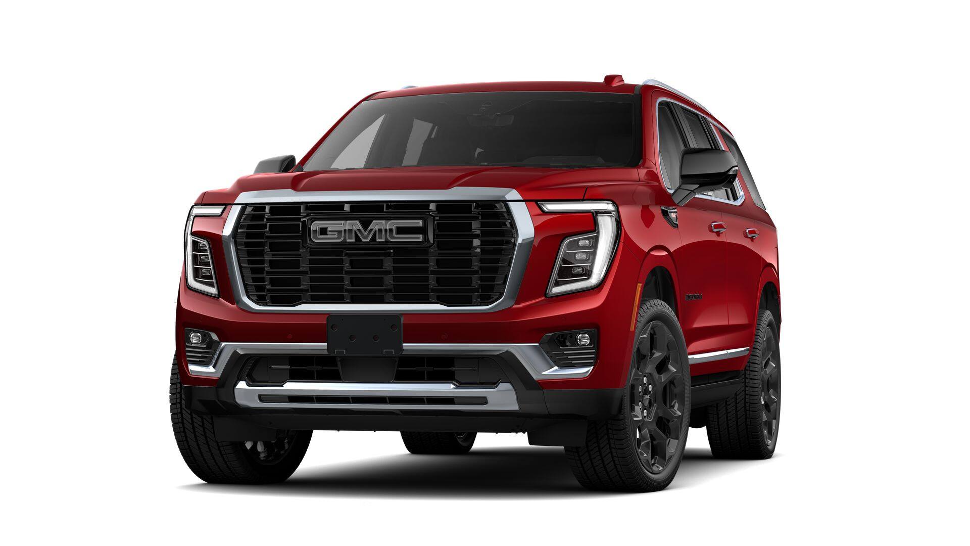 2026 GMC Yukon 4WD 4dr Denali in Volcanic Red Tintcoat — front three-quarter view