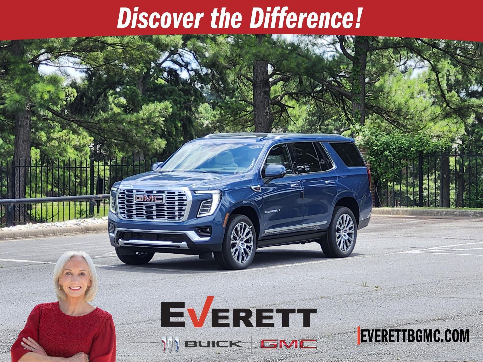 2026 GMC Yukon 4WD 4dr Denali in Downpour Metallic — front three-quarter view