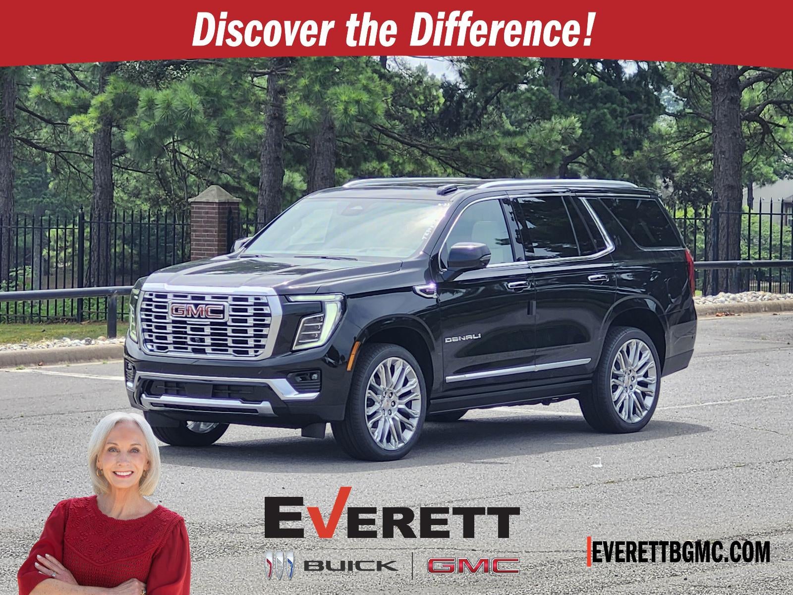 2026 GMC Yukon 4WD 4dr Denali in Onyx Black — front three-quarter view
