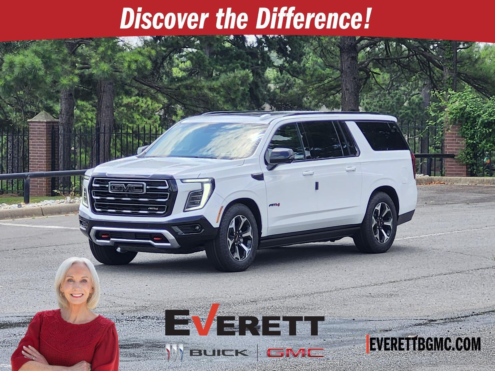 2026 GMC Yukon XL 4WD 4dr AT4 in Summit White — front three-quarter view