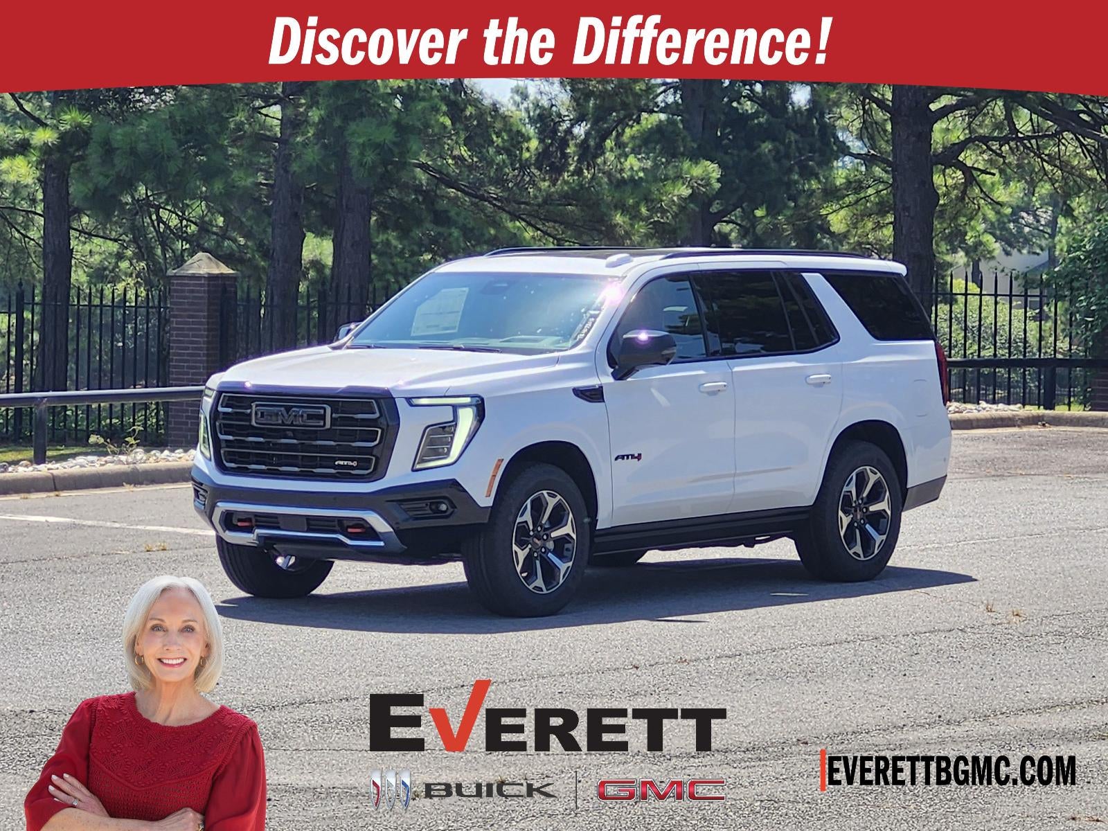 2026 GMC Yukon 4WD 4dr AT4 Ultimate in Summit White — front three-quarter view