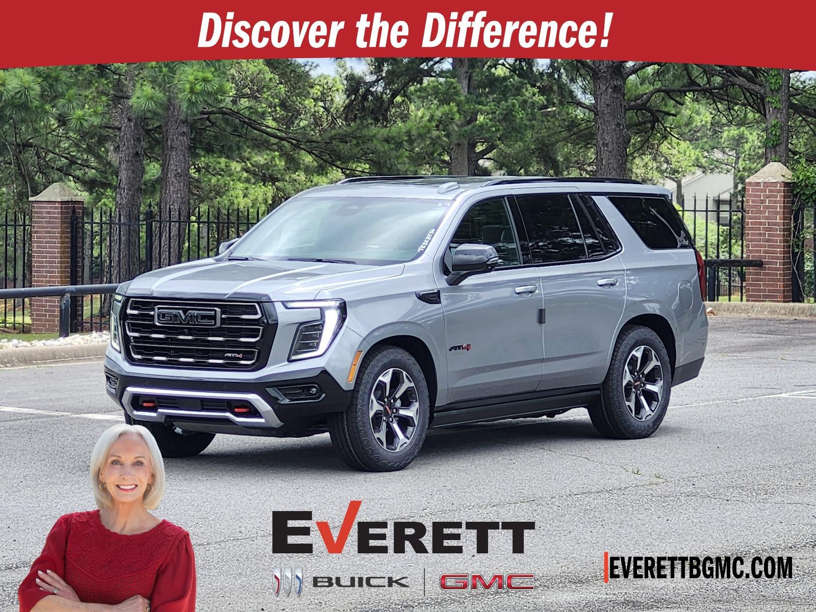 2026 GMC Yukon 4WD 4dr AT4 Ultimate in Sterling Metallic — front three-quarter view