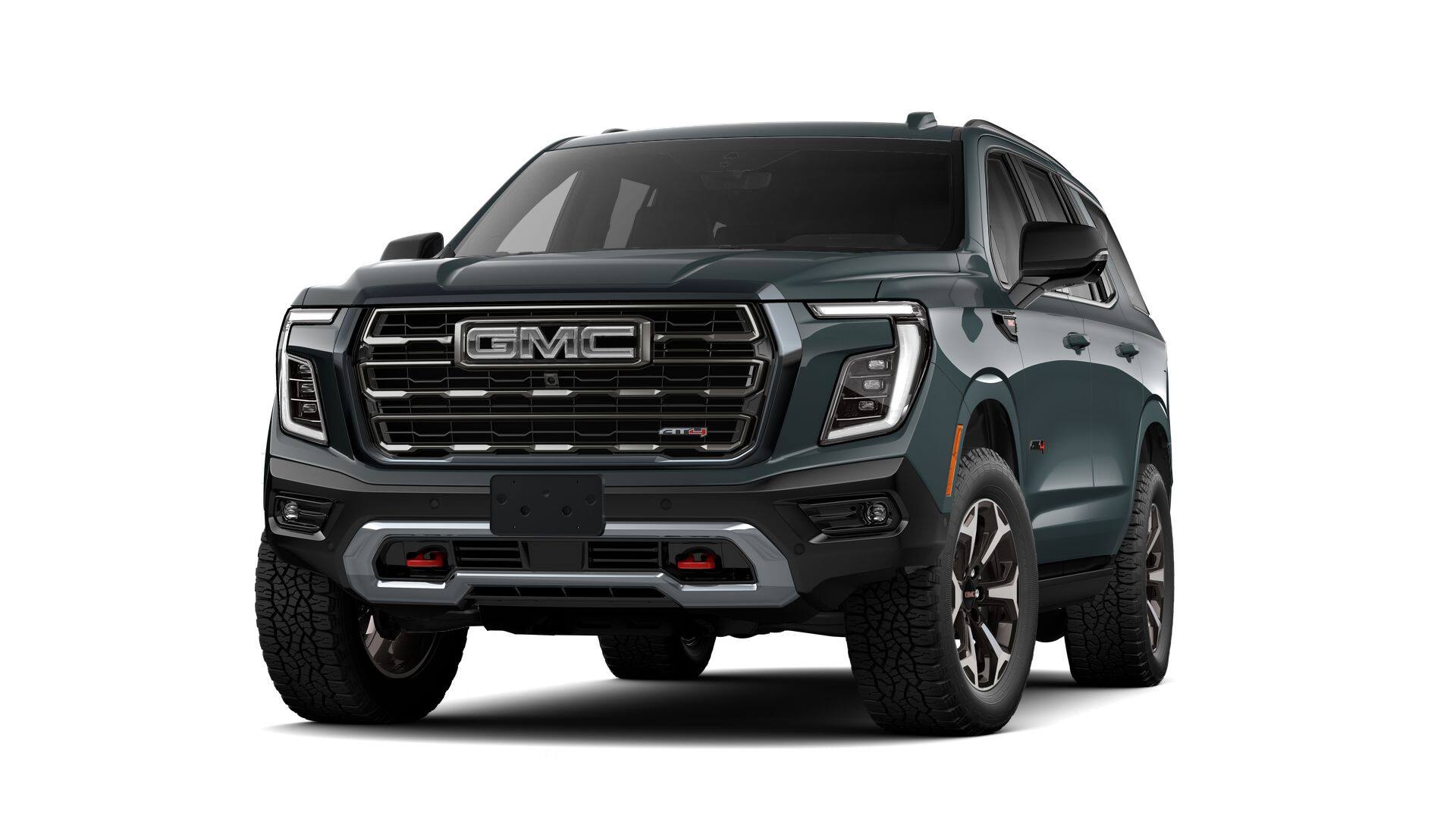 2026 GMC Yukon 4WD 4dr AT4 Ultimate in Midnight Pine — front three-quarter view