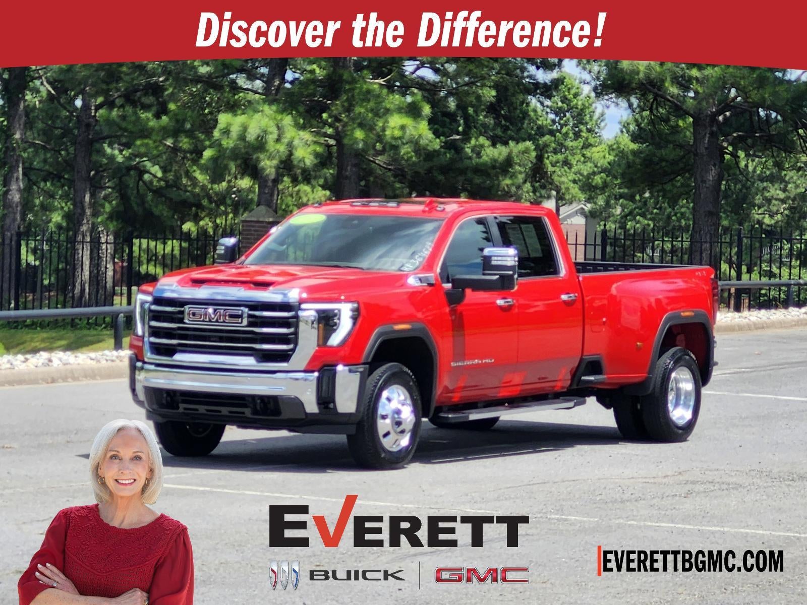 2024 GMC Sierra 3500 HD SLT in Cardinal Red — front three-quarter view