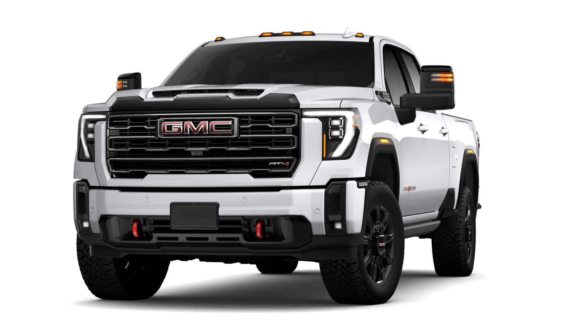 2026 GMC Sierra 2500 HD Crew Cab Standard Box 4-Wheel Drive AT4 in Summit White — front three-quarter view