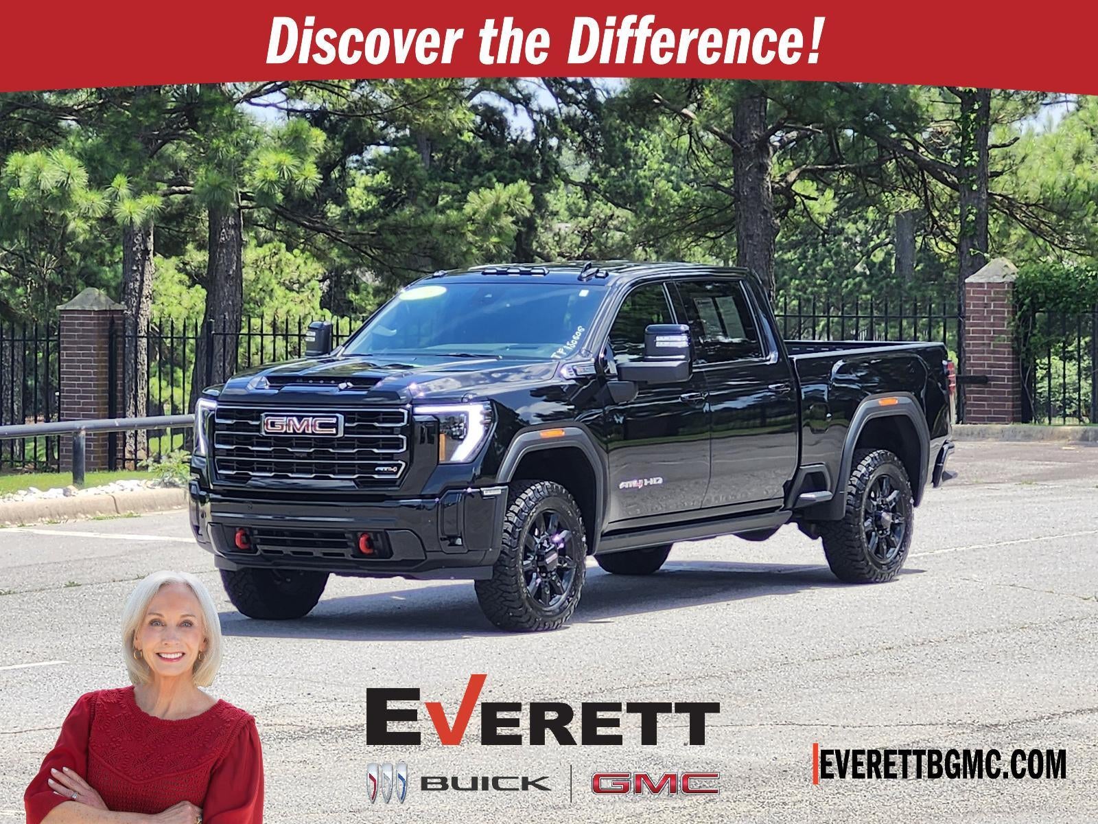 2026 GMC Sierra 2500 HD AT4 in Onyx Black — front three-quarter view