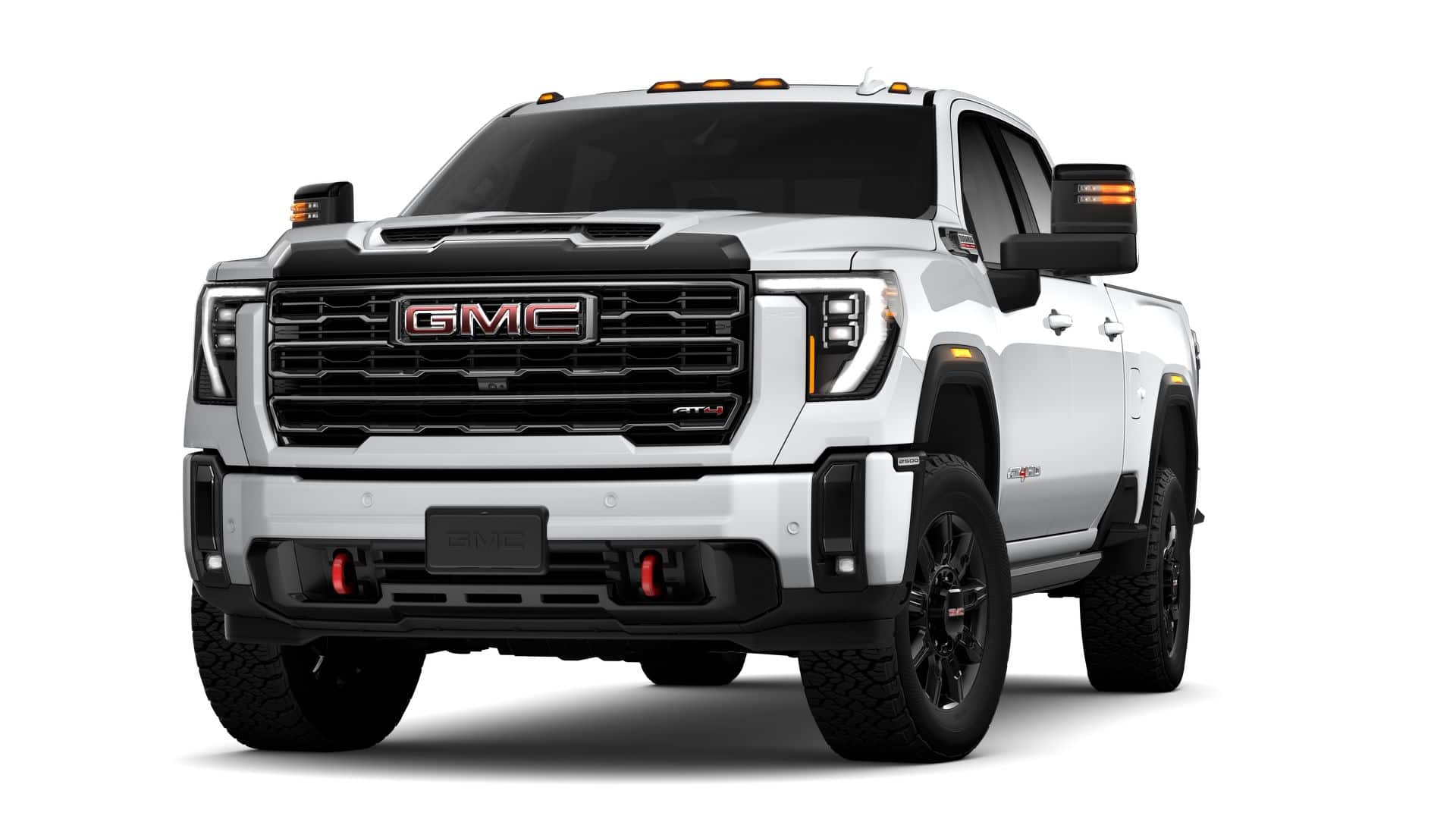 2026 GMC Sierra 2500 HD Crew Cab Standard Box 4-Wheel Drive AT4 in Summit White — front three-quarter view