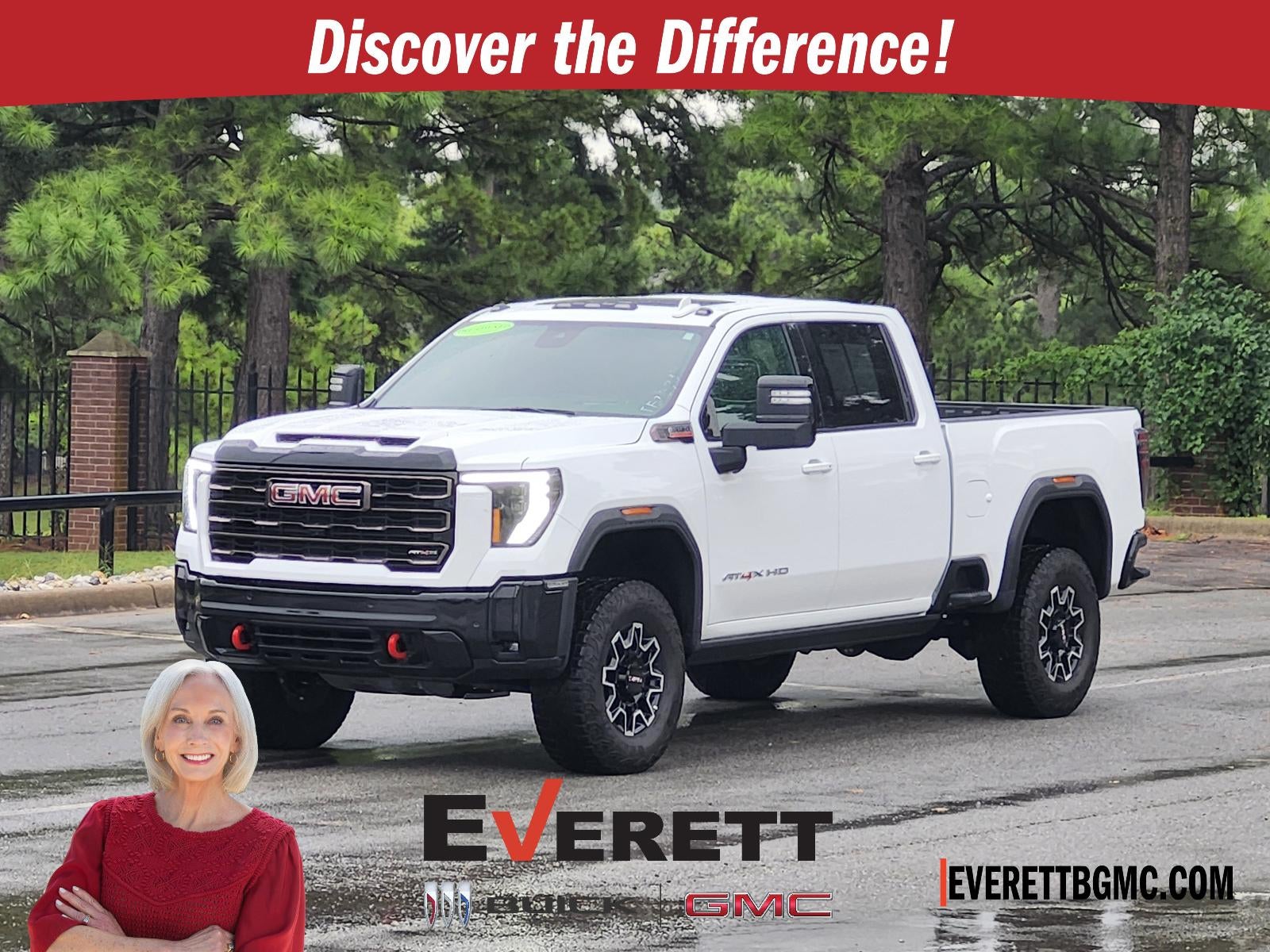 2026 GMC Sierra 2500 HD AT4X in Summit White — front three-quarter view