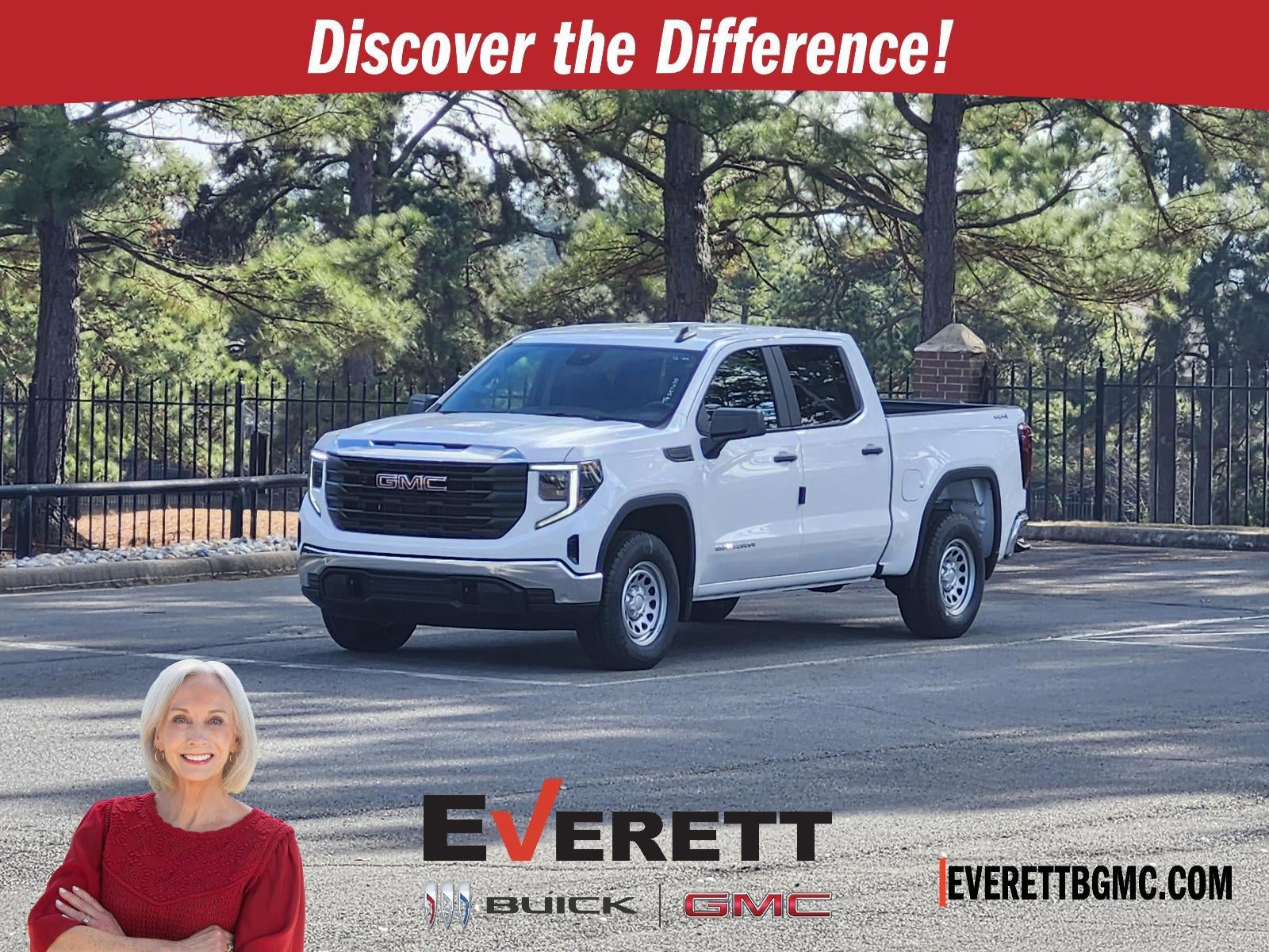 2026 GMC Sierra 1500 Crew Cab Short Box 4-Wheel Drive Pro in Summit White — front three-quarter view