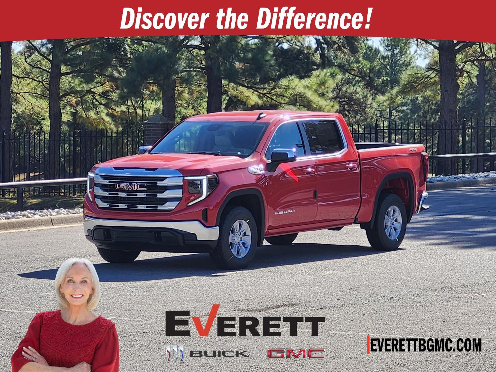 2026 GMC Sierra 1500 Crew Cab Short Box 4-Wheel Drive SLE in Cardinal Red — front three-quarter view