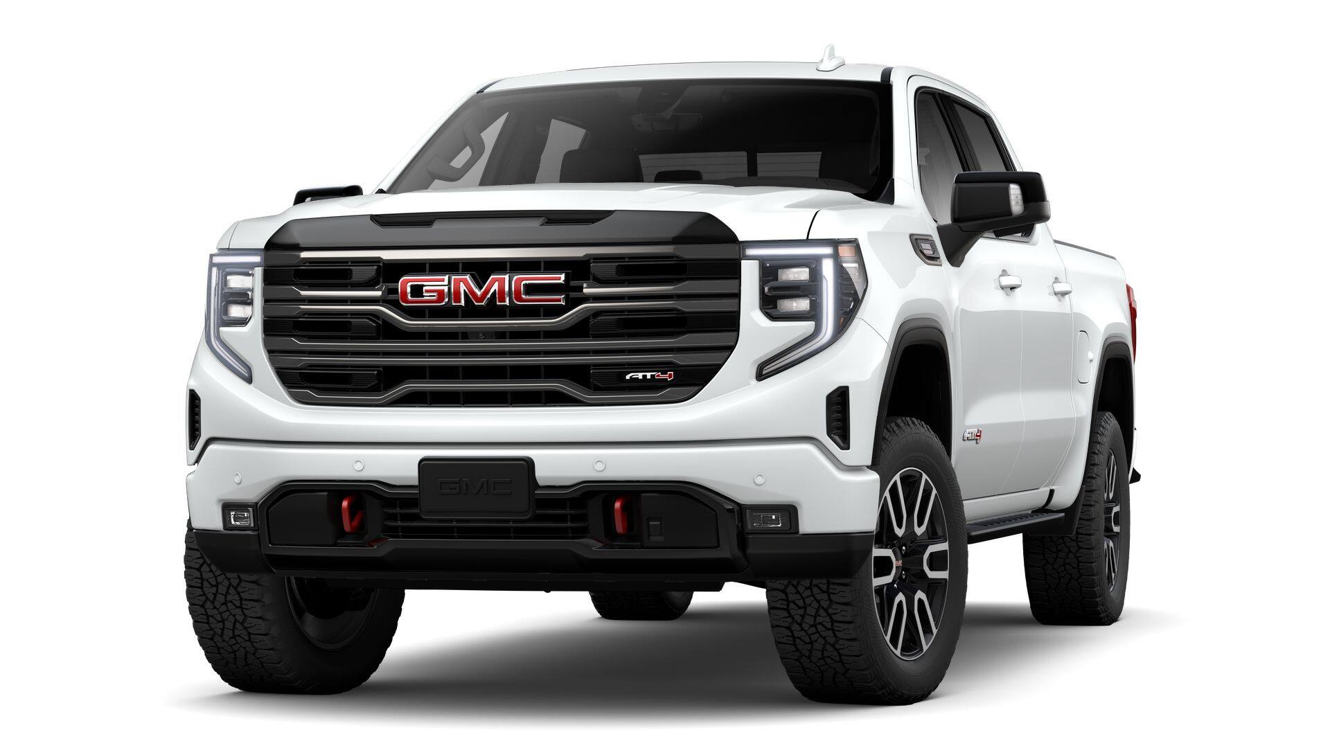 2026 GMC Sierra 1500 Crew Cab Short Box 4-Wheel Drive AT4 in Summit White — front three-quarter view