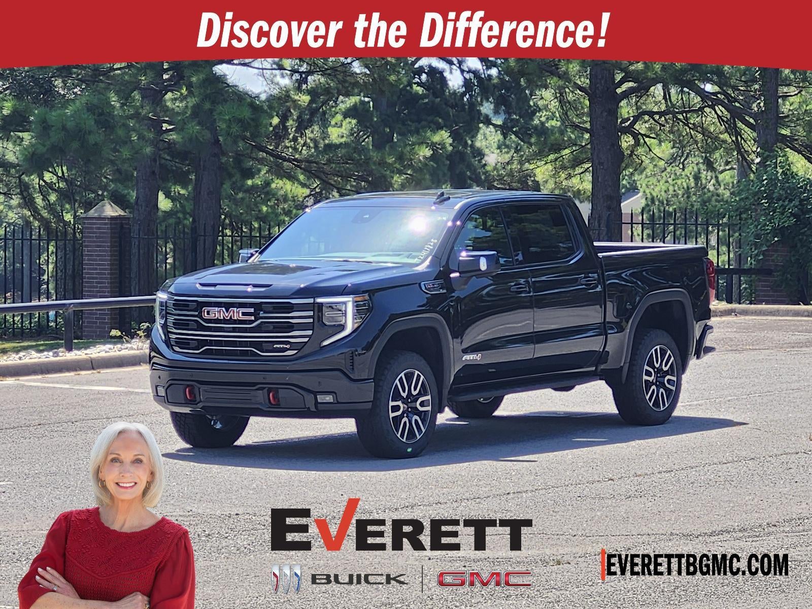 2026 GMC Sierra 1500 Crew Cab Short Box 4-Wheel Drive AT4 in Onyx Black — front three-quarter view
