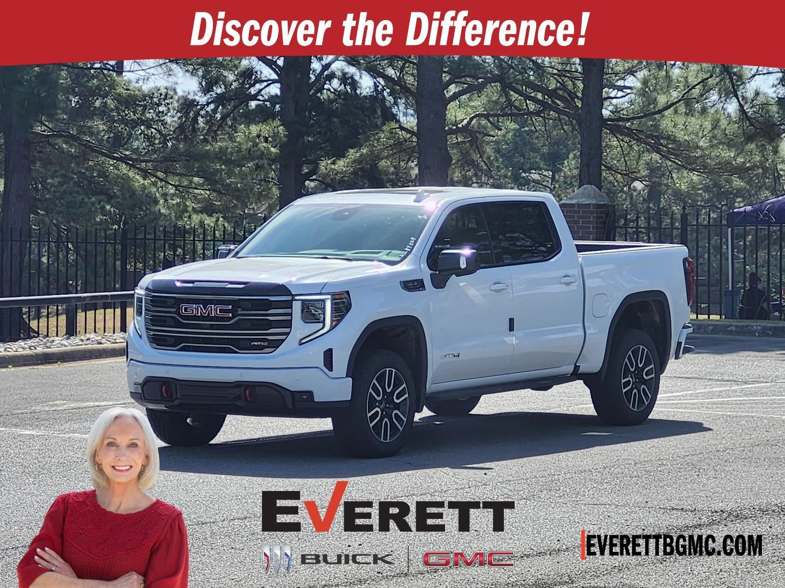 2026 GMC Sierra 1500 Crew Cab Short Box 4-Wheel Drive AT4 in Summit White — front three-quarter view