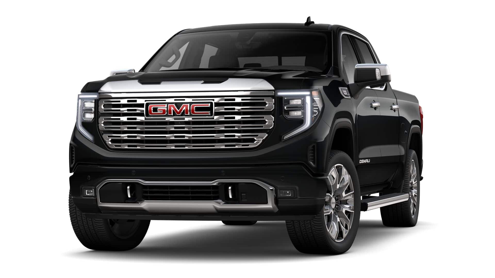 2026 GMC Sierra 1500 Crew Cab Short Box 4-Wheel Drive Denali in Onyx Black — front three-quarter view