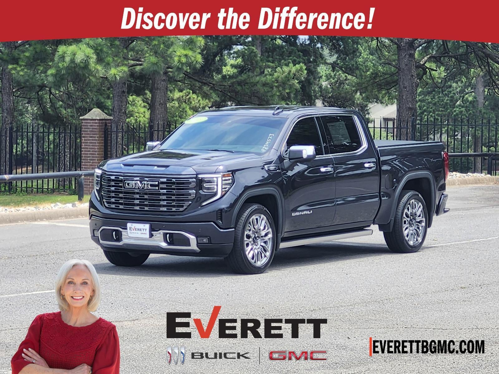 2023 GMC Sierra 1500 Denali Ultimate in Titanium Rush Metallic — front three-quarter view