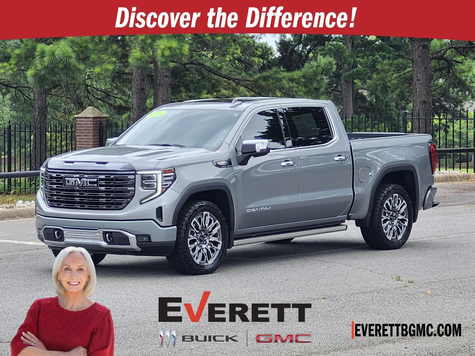 2023 GMC Sierra 1500 Denali Ultimate in Sterling Metallic — front three-quarter view