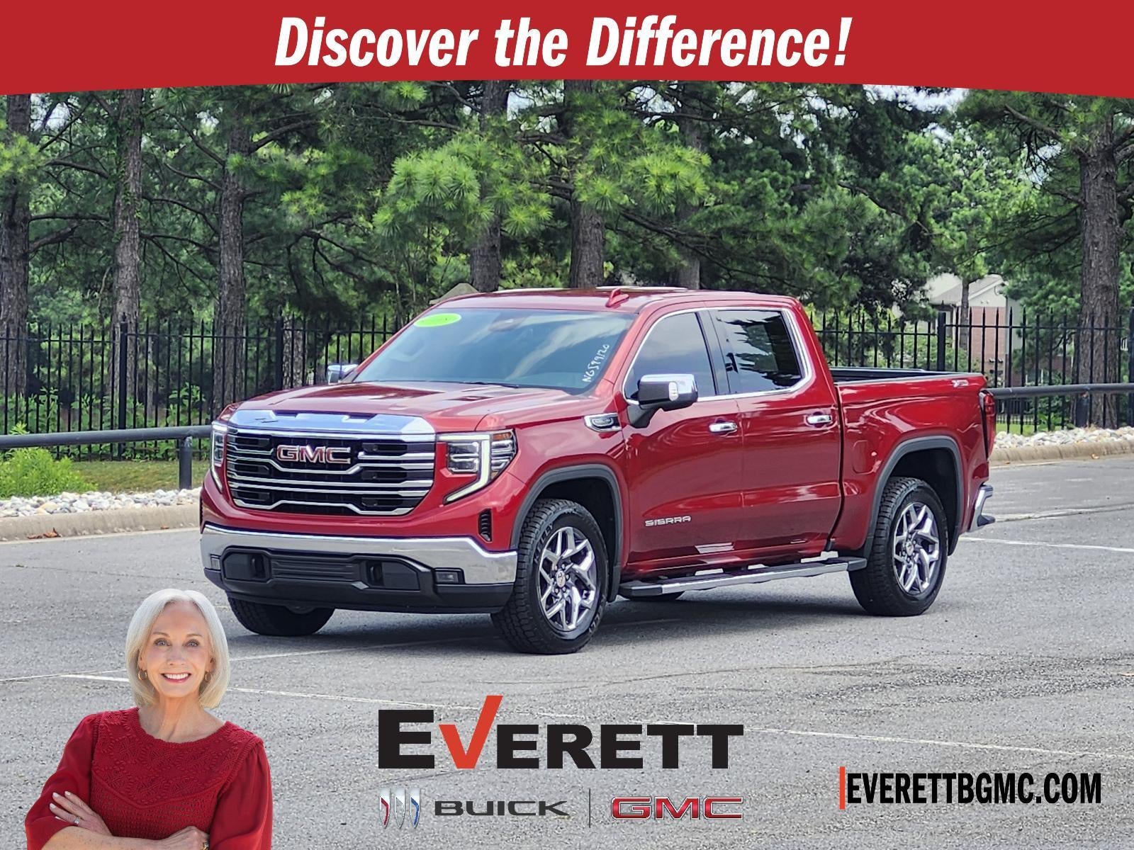 2022 GMC Sierra 1500 SLT in Cayenne Red Tintcoat — front three-quarter view