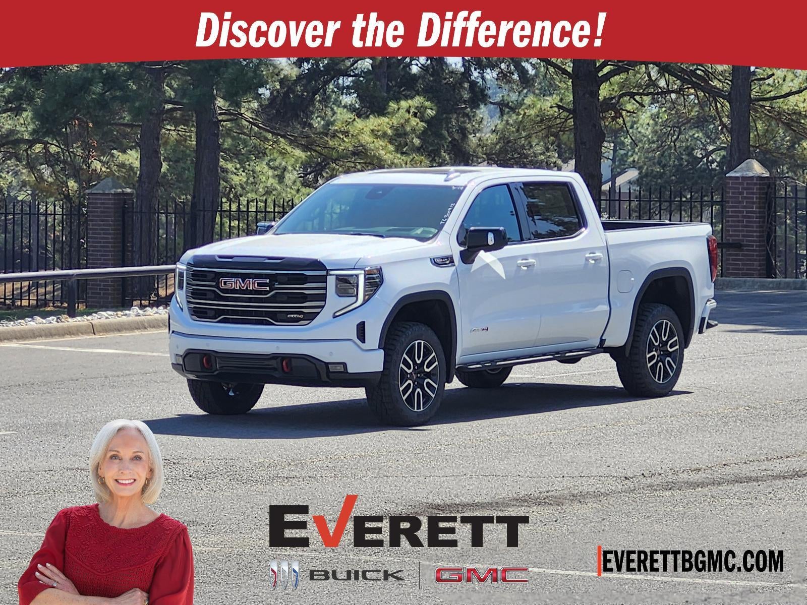 2026 GMC Sierra 1500 Crew Cab Short Box 4-Wheel Drive AT4 in Summit White — front three-quarter view