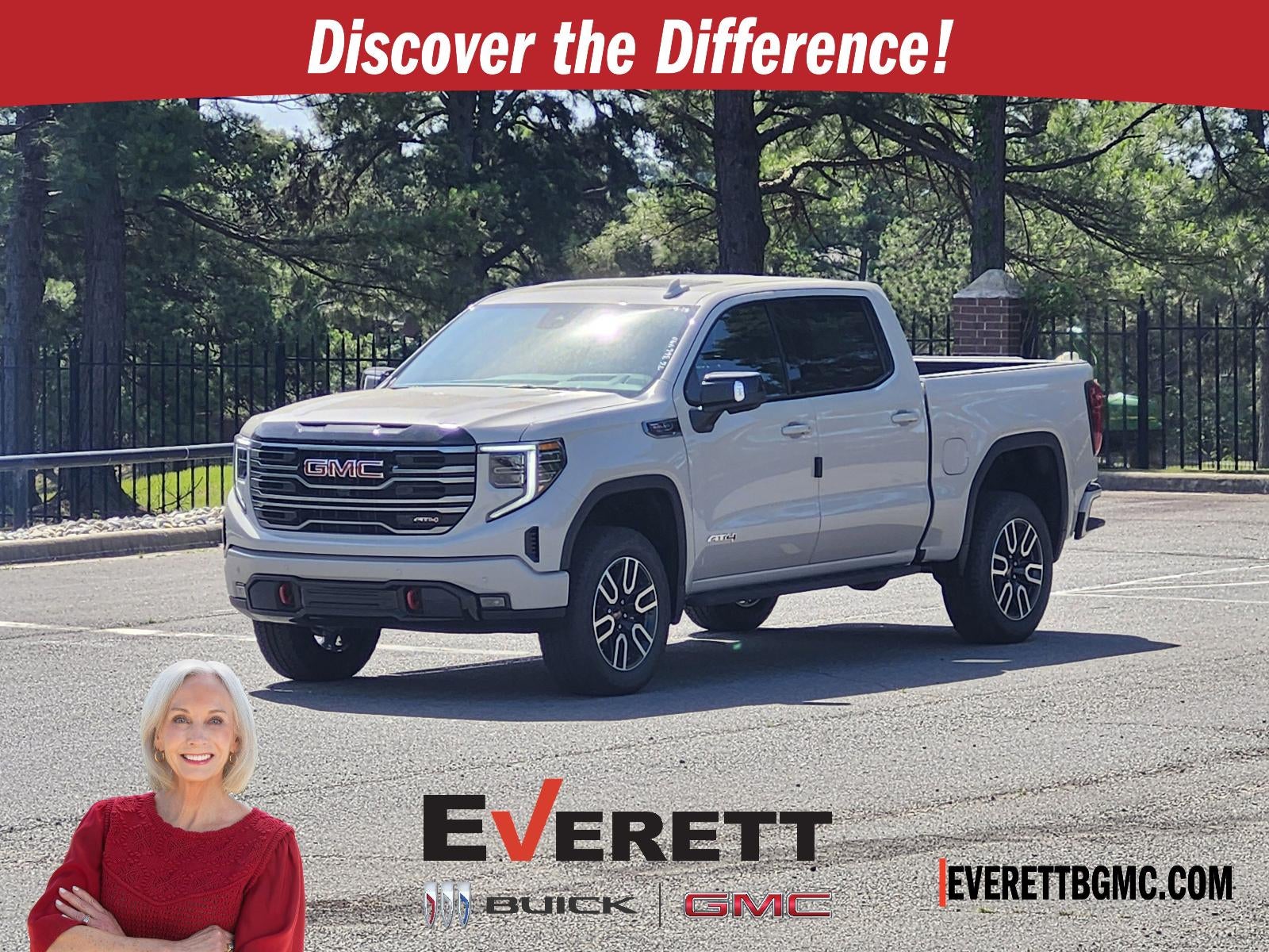 2026 GMC Sierra 1500 Crew Cab Short Box 4-Wheel Drive AT4 in Coastal Dune — front three-quarter view
