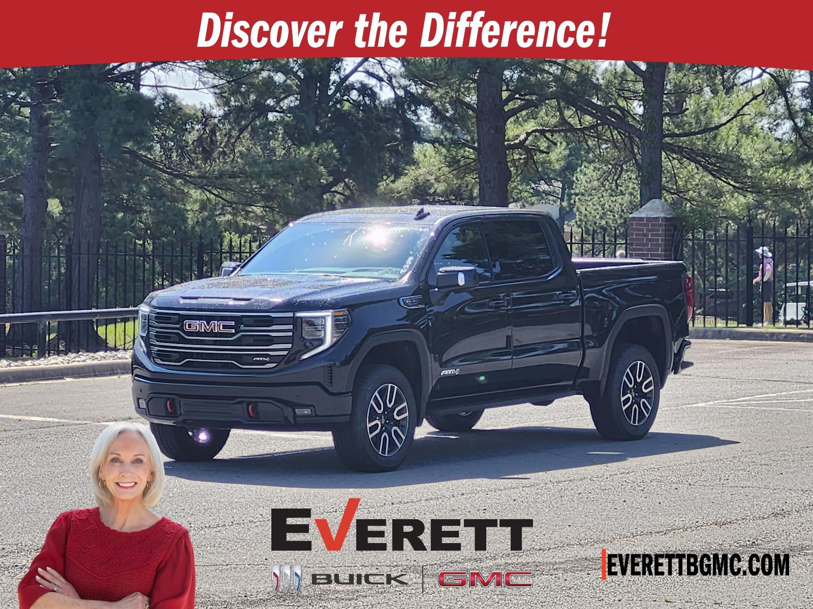 2026 GMC Sierra 1500 Crew Cab Short Box 4-Wheel Drive AT4 in Onyx Black — front three-quarter view