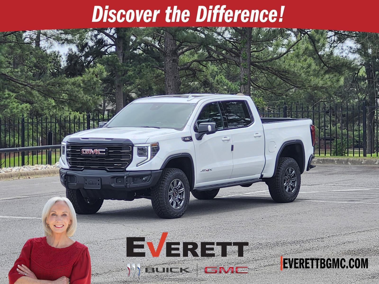 2026 GMC Sierra 1500 Crew Cab Short Box 4-Wheel Drive AT4X in Summit White — front three-quarter view