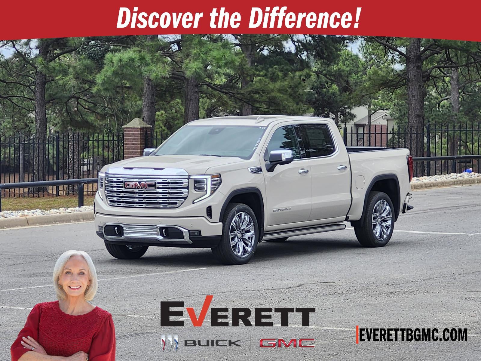 2026 GMC Sierra 1500 Crew Cab Short Box 4-Wheel Drive Denali in Coastal Dune — front three-quarter view