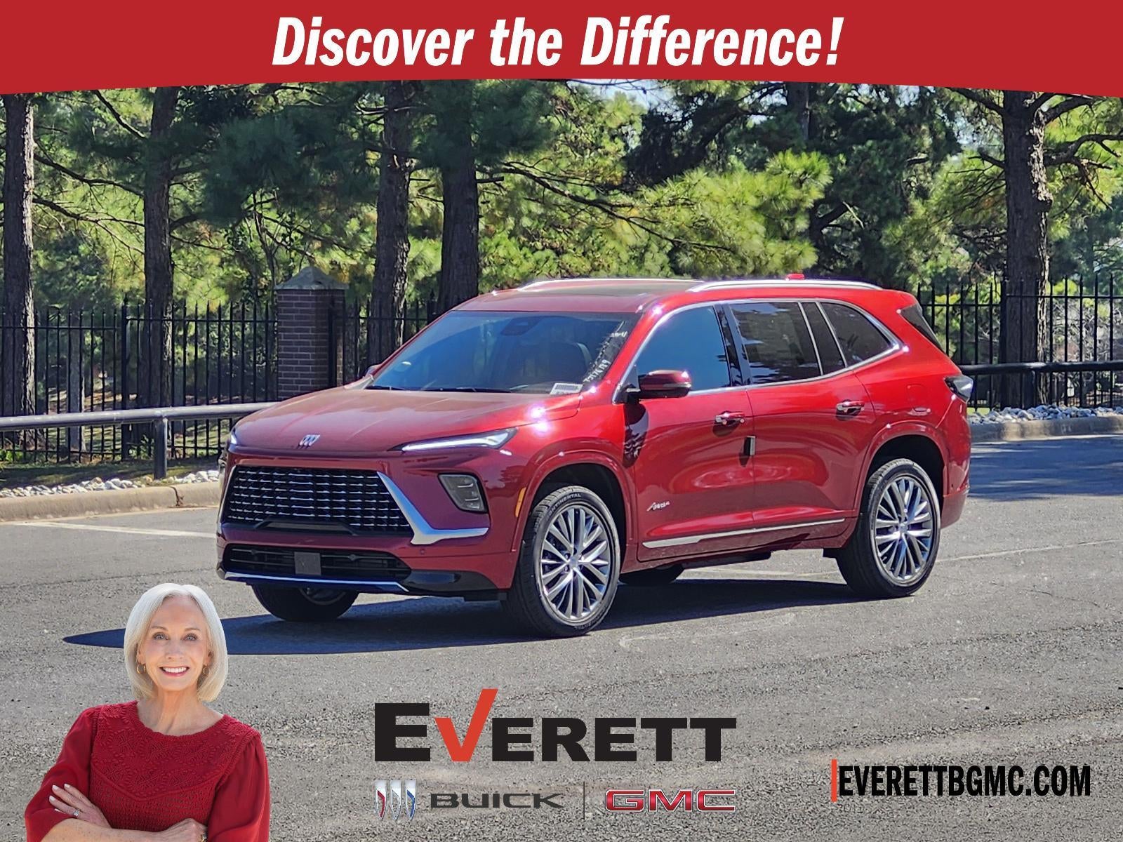 2026 Buick Enclave 4dr Avenir in Cherry Red Tintcoat — front three-quarter view