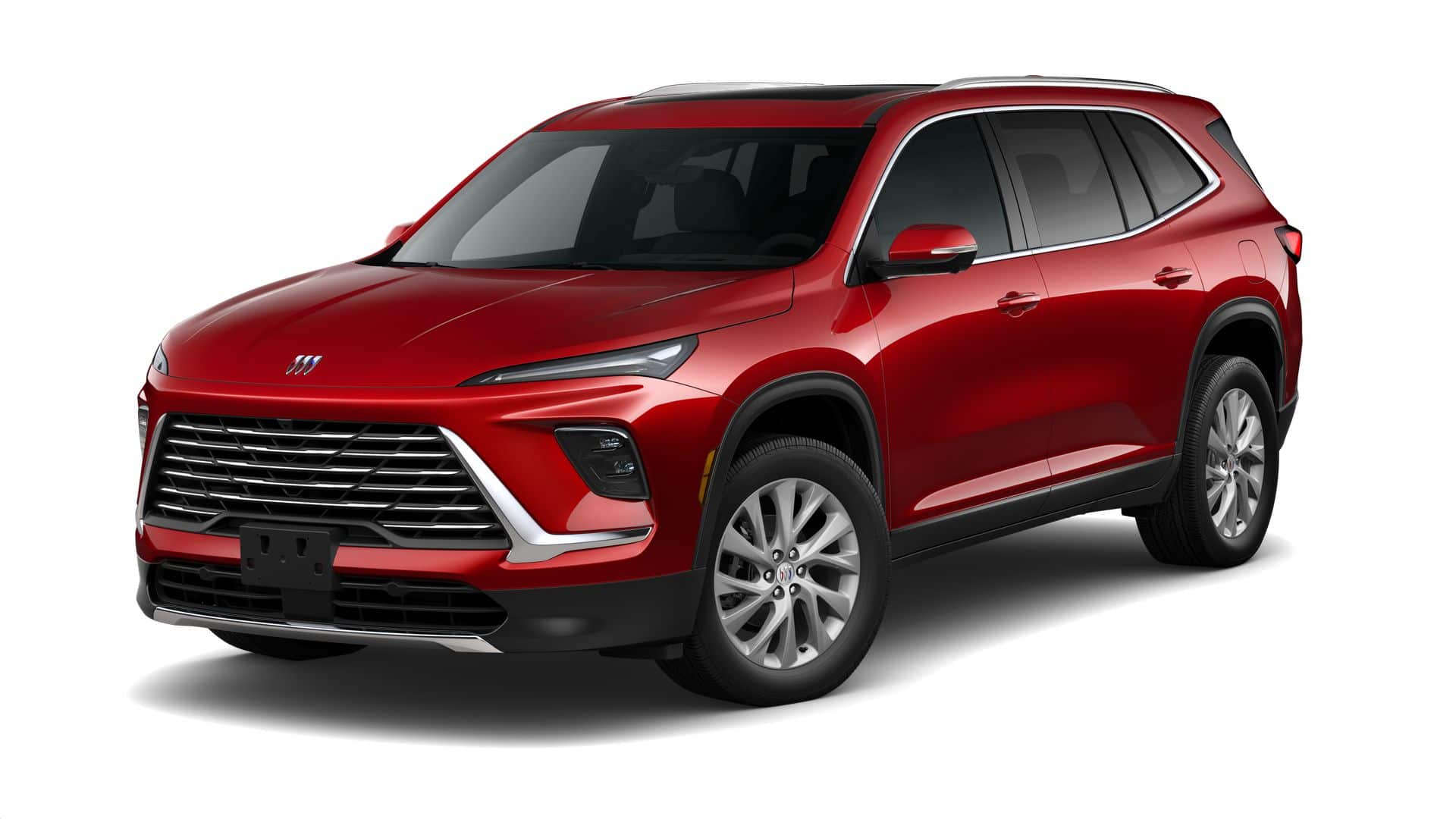 2026 Buick Enclave 4dr Preferred in Cherry Red Tintcoat — front three-quarter view