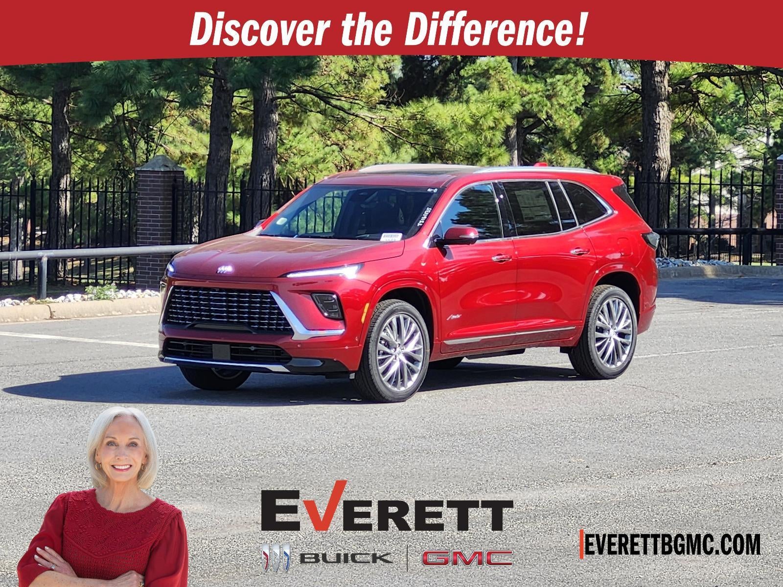 2026 Buick Enclave 4dr Avenir in Cherry Red Tintcoat — front three-quarter view