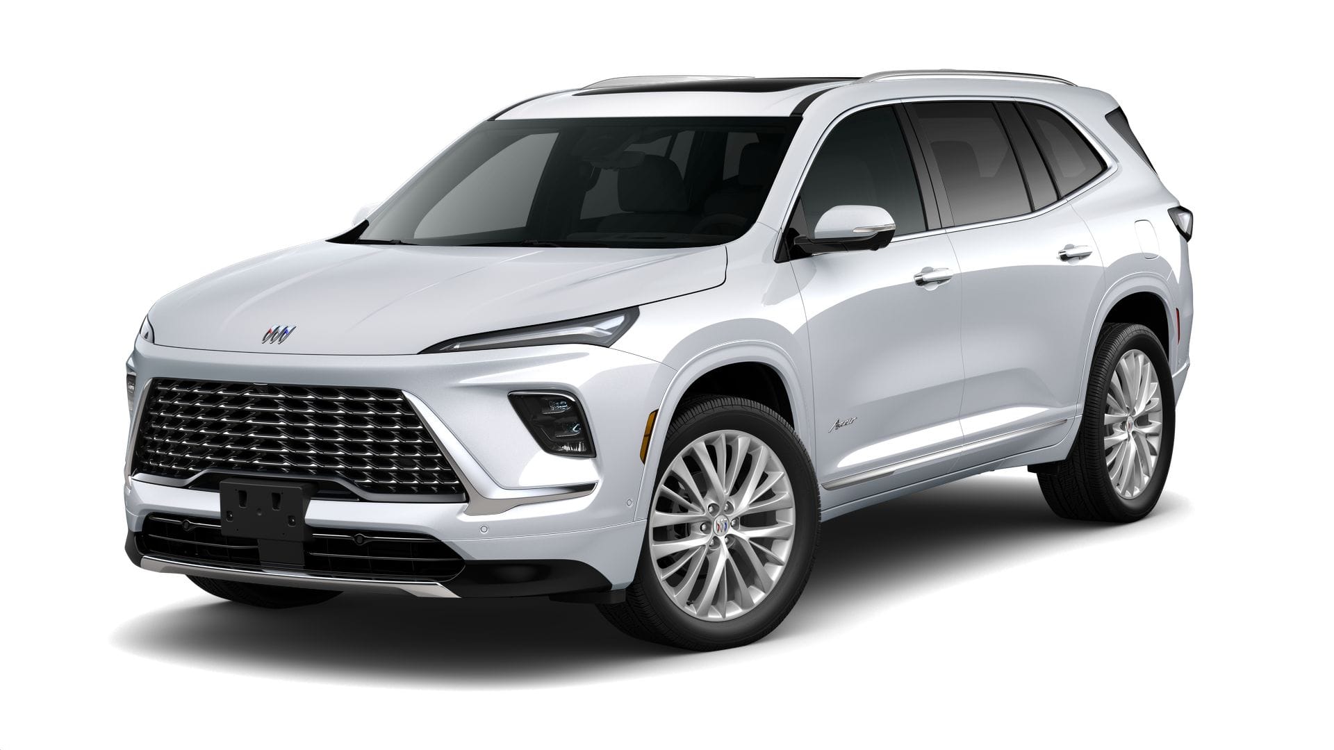 2026 Buick Enclave 4dr Avenir in Iridescent White Tricoat — front three-quarter view
