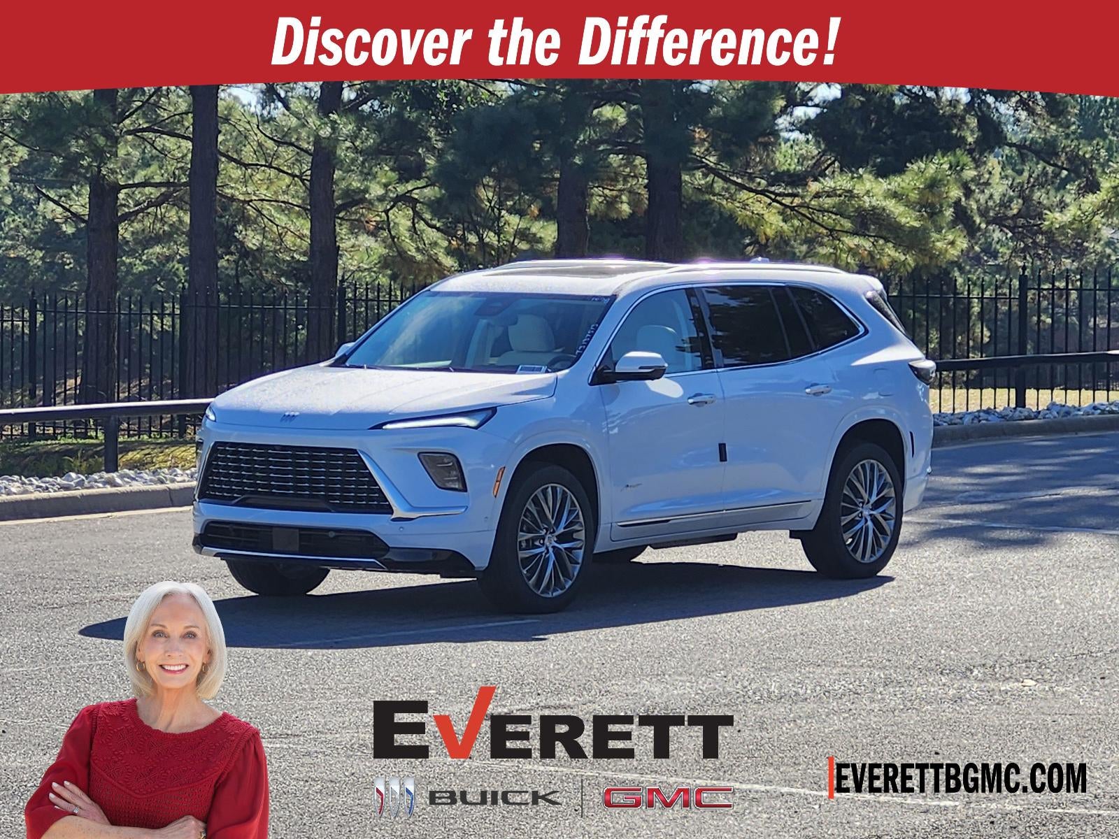 2026 Buick Enclave 4dr Avenir in Iridescent White Tricoat — front three-quarter view