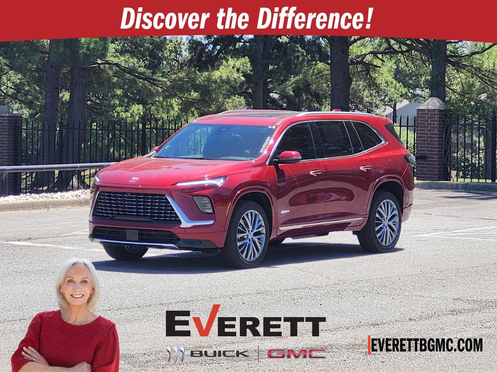 2026 Buick Enclave 4dr Avenir in Cherry Red Tintcoat — front three-quarter view