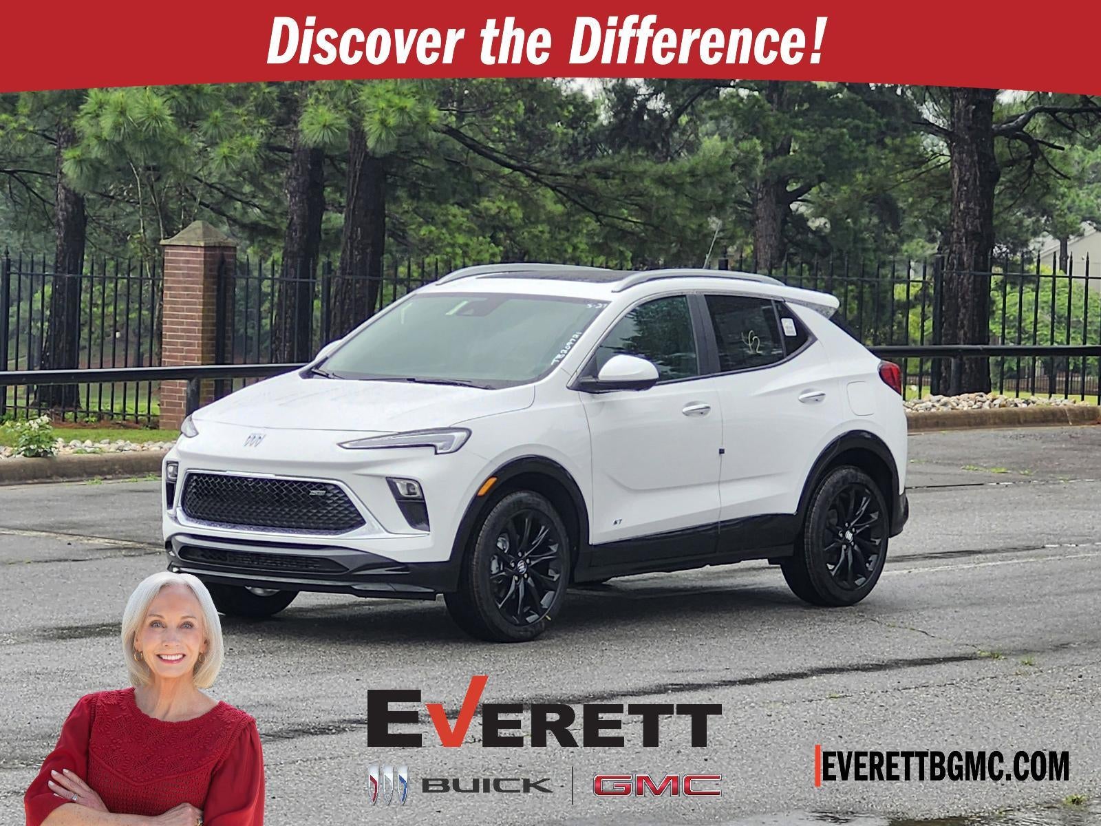 2026 Buick Encore GX Sport Touring AWD in Summit White — front three-quarter view