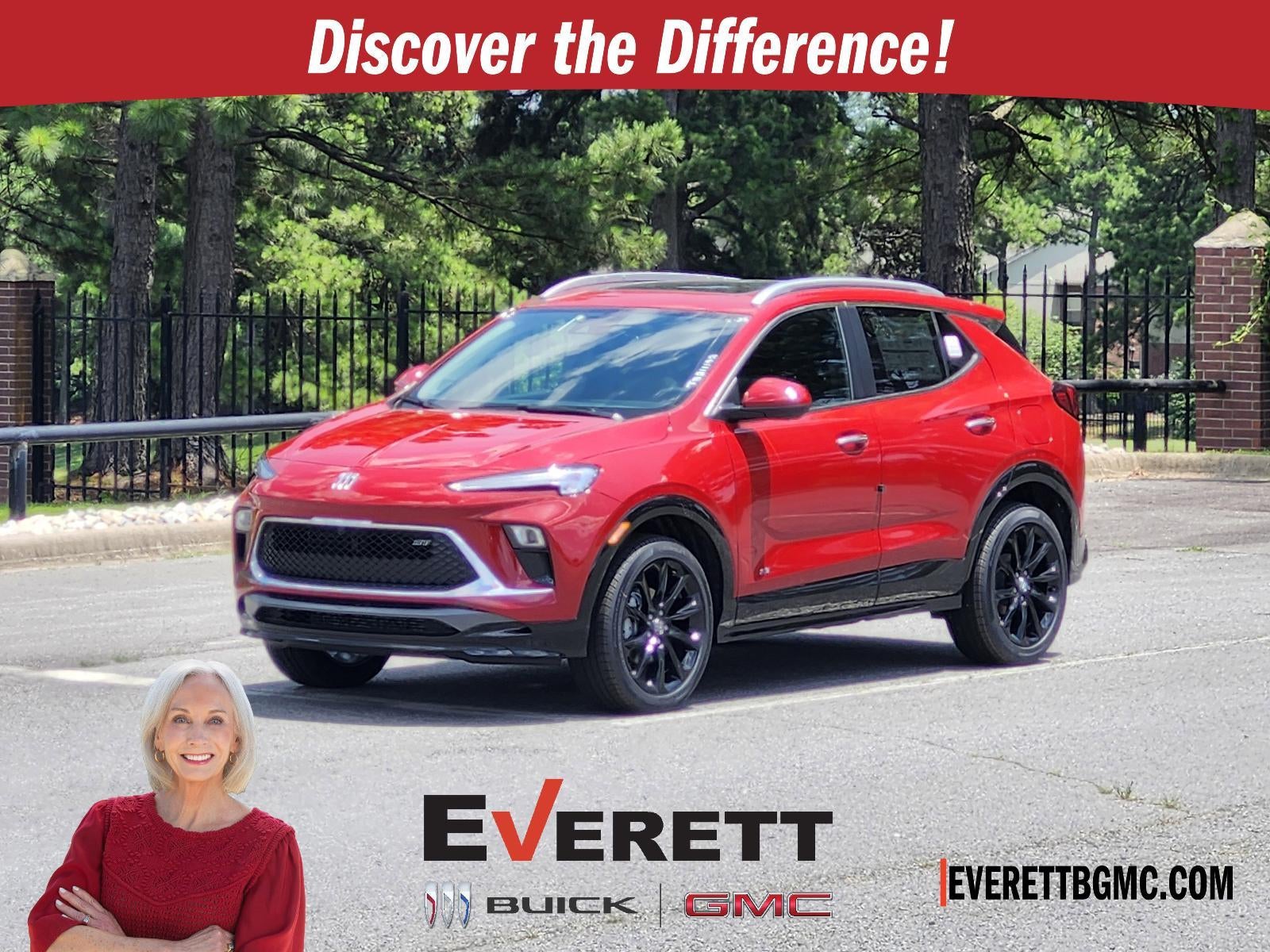 2026 Buick Encore GX Sport Touring AWD in Brilliant Red — front three-quarter view
