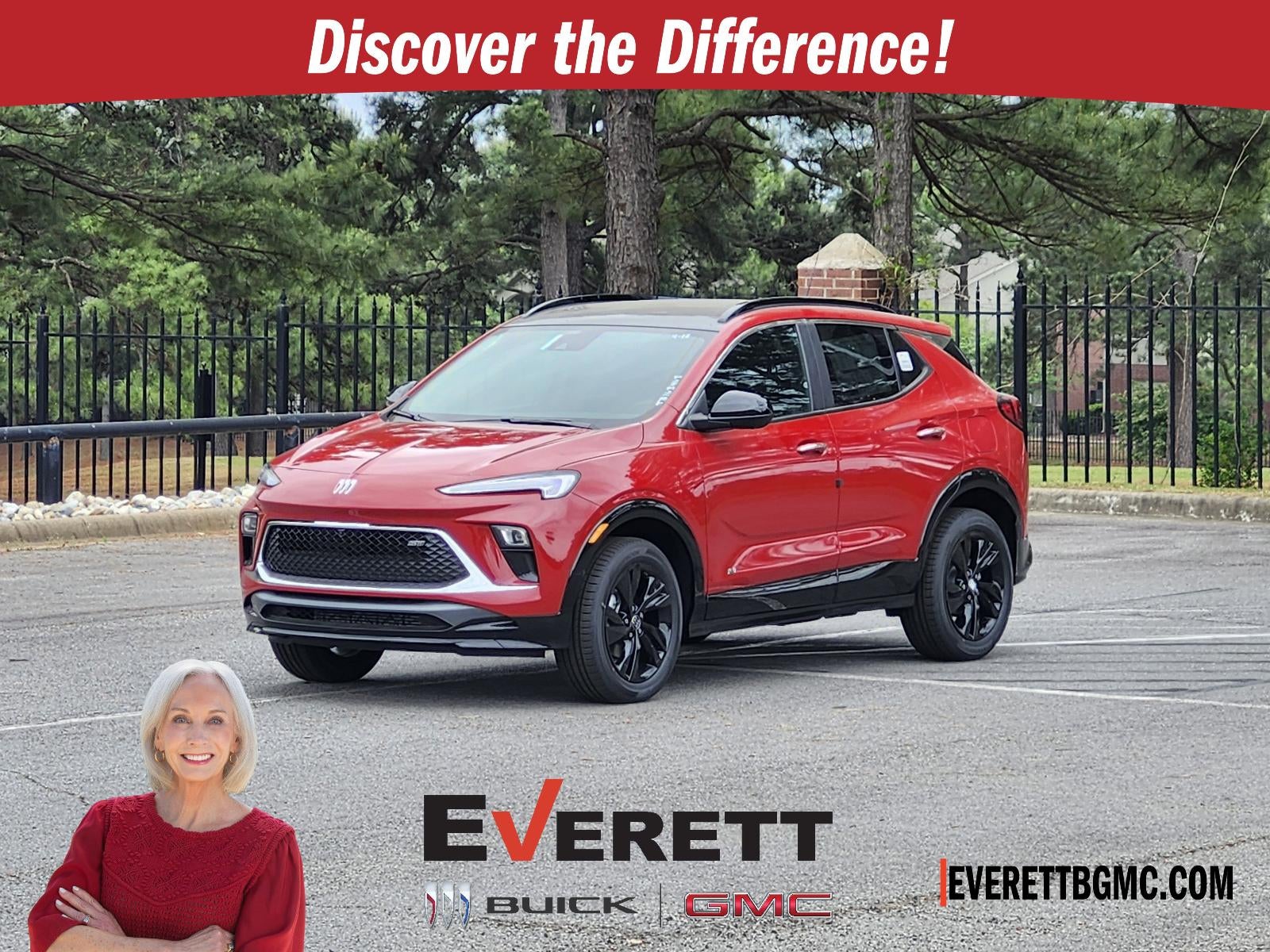 2026 Buick Encore GX Sport Touring AWD in Brilliant Red — front three-quarter view